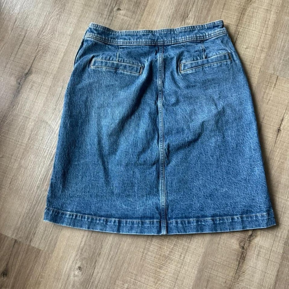 J.Crew Flap Pocket Denim Skirt Women's Size 30‎ Medium Wash Jean Boho Classic - Picture 6 of 6